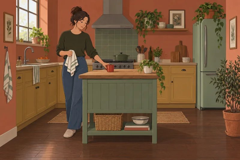 Am I Better: She calmly prepares tea.
