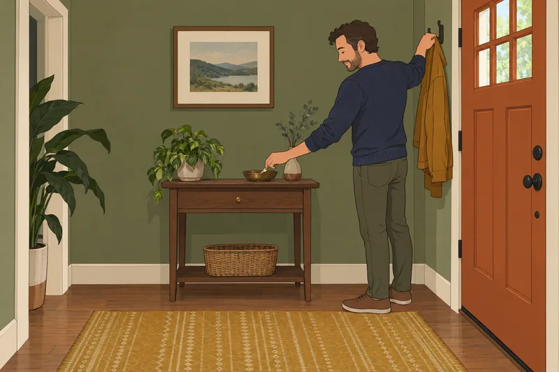 cuestionario ¿Estoy mejor: un hombre abre su puerta.