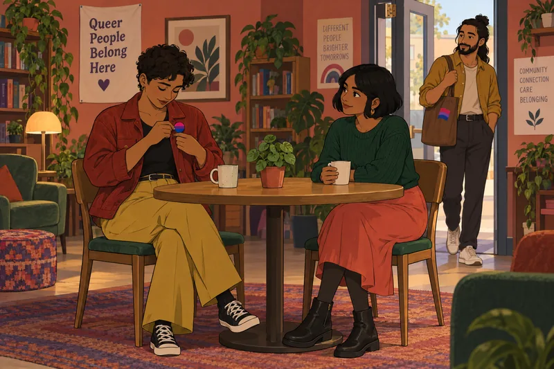 Am I Bisexual Quiz: adult pins badge indoors