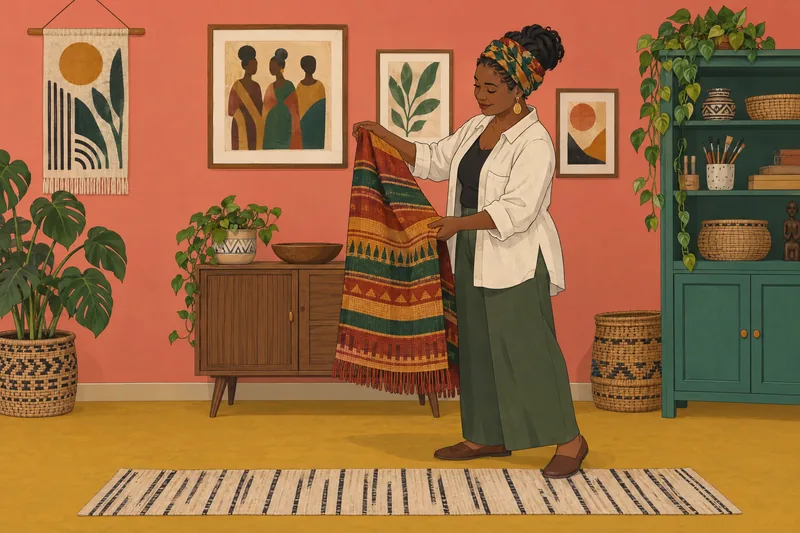 Am I Black: a textile prompts calm consideration.
