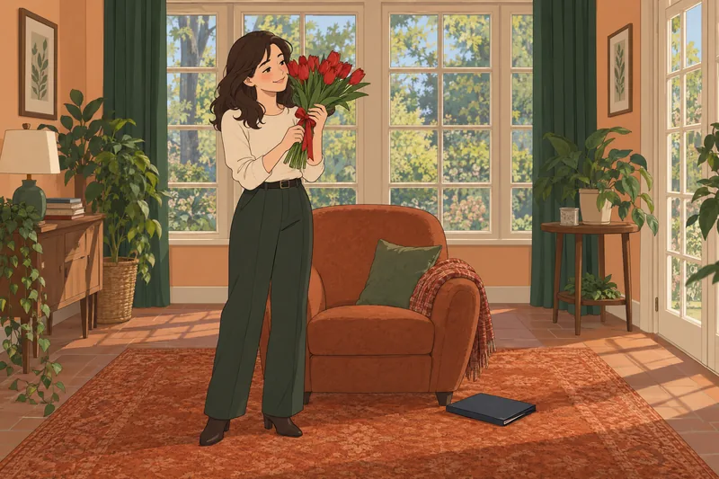 Am I Boy attention follows a rose bouquet.