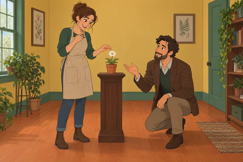 Am I Cute: a playful gesture by flowers.