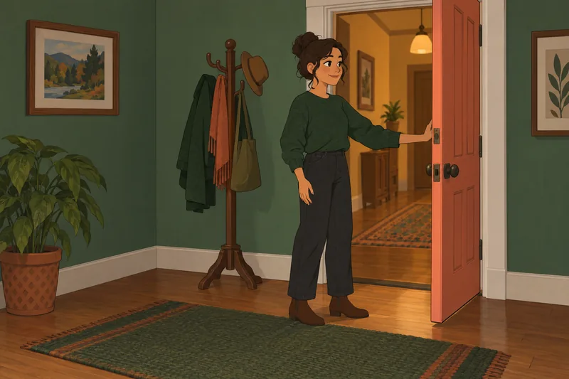 Quiz ¿Mi feminidad: una mujer abre la puerta.