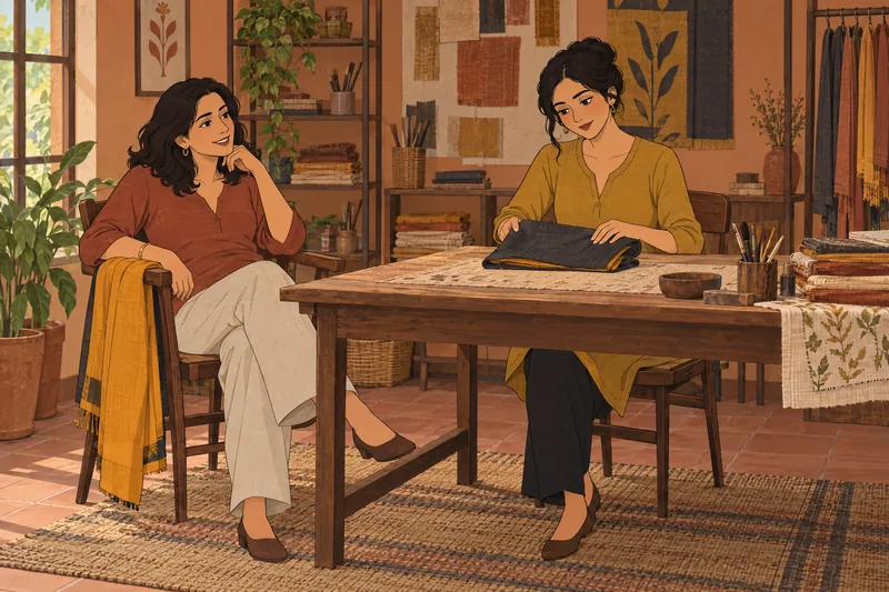 Quiz ¿Mi feminidad: dos amigas comparan un pañuelo.
