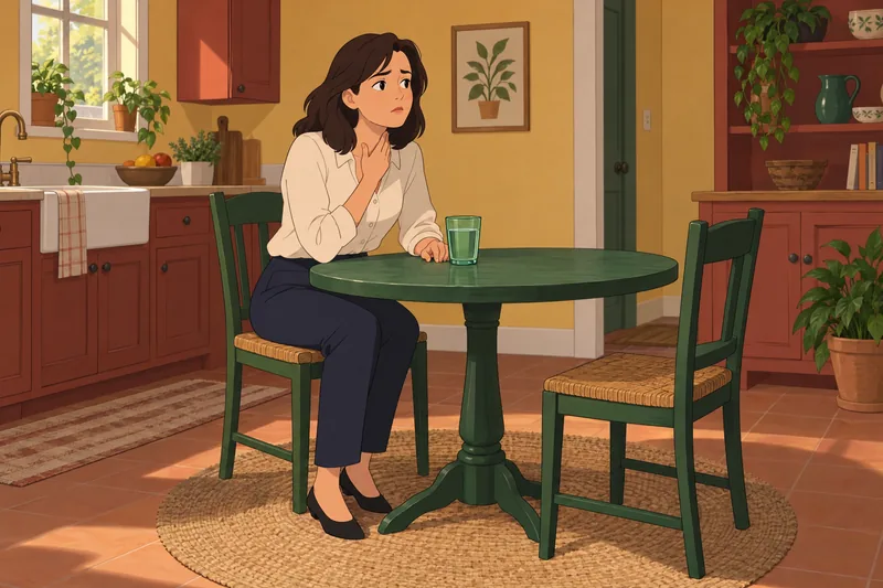 cuestionario ¿Estoy deshidratado? Una mujer revisa su vaso.