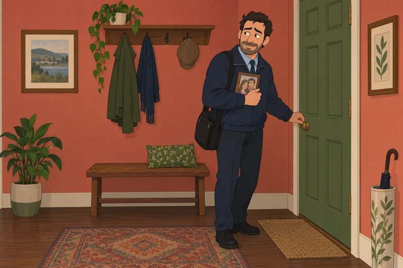 Am I Desperate? He clutches a framed photo.