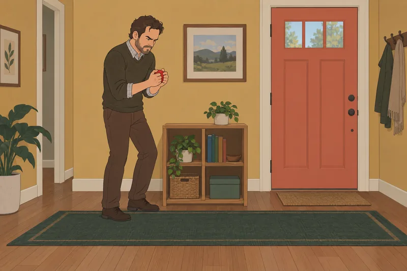 Am I Emotionally: man releases a stress ball.
