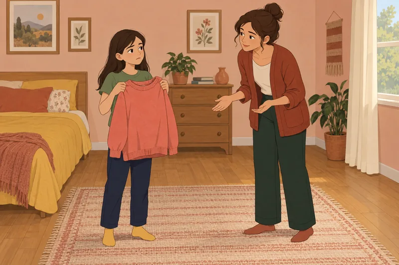 Am I Fat shows a calm sweater check-in.