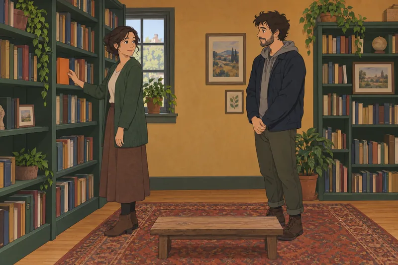 Otra escena: cuestionario ¿Coqueteo sin ofrecer un libro.