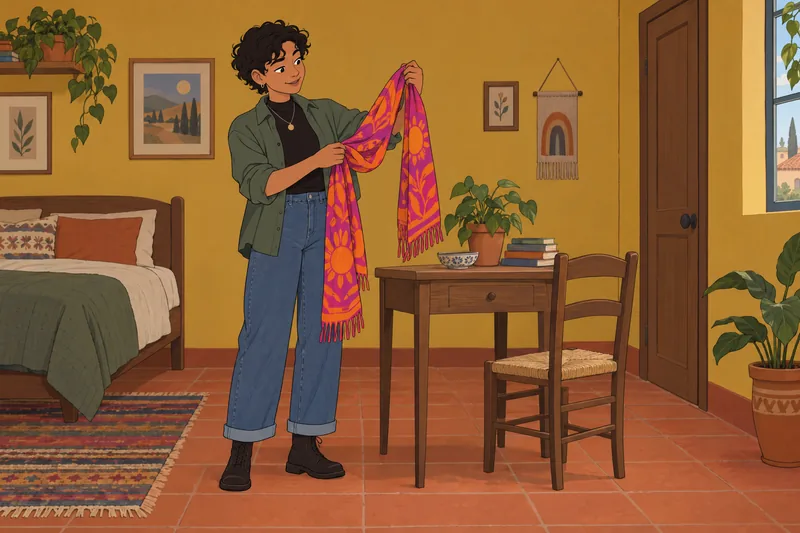 Am I Fruity: choosing a vivid scarf.