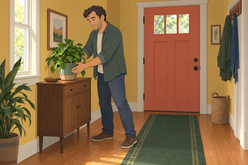 Am I Healed? He waters a new houseplant.