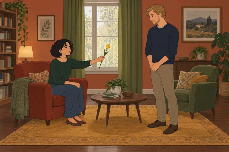 Am I in: a hesitant couple considers affection.