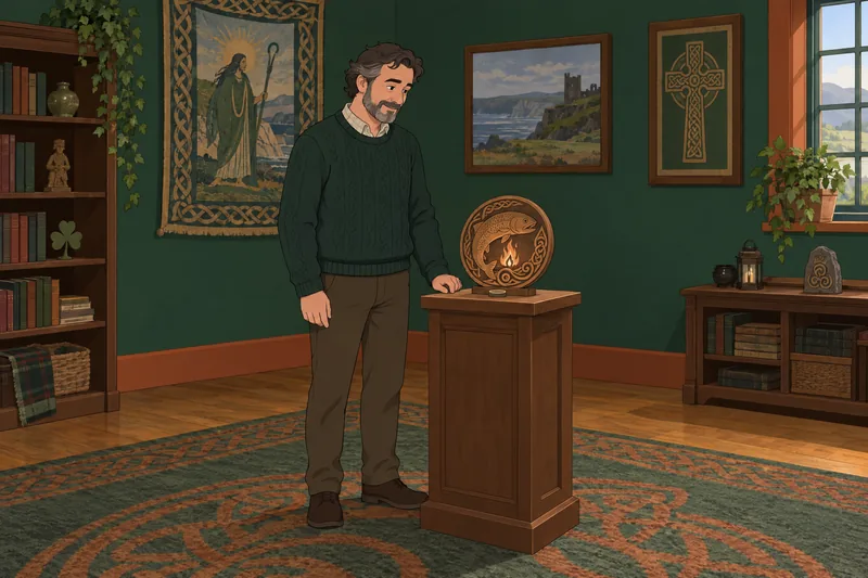 ¿Soy irlandés? Quiz presenta un símbolo tallado.