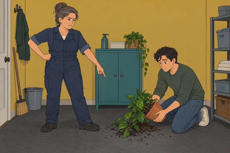 Am I Judgemental: a caretaker judges a plant.
