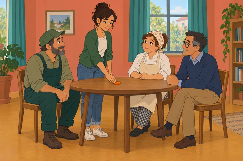 cuestionario ¿Soy popular? muestra una reunión acogedora.