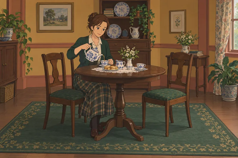 Am I Posh shows composed tea manners.