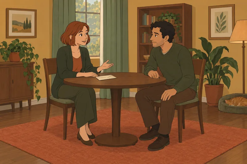 Am I Prude: adults discuss a sealed envelope.