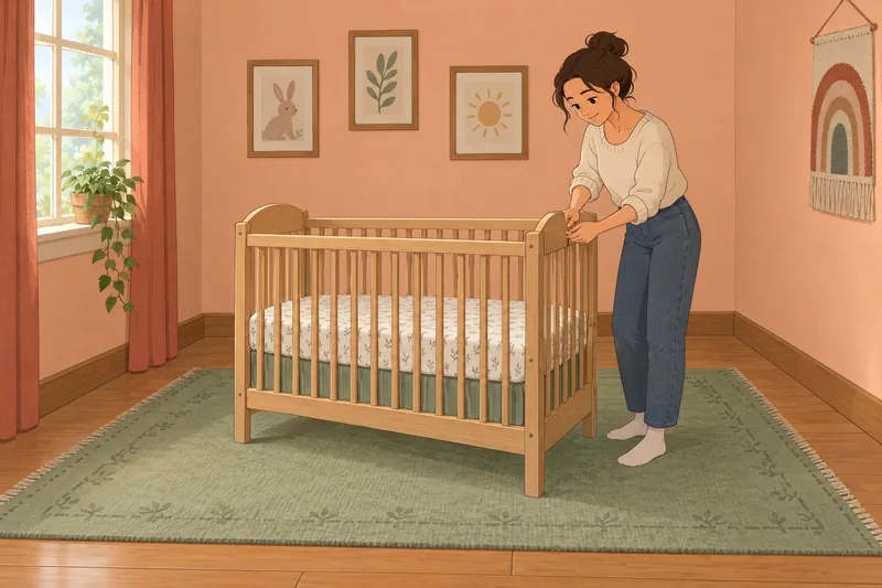 Am I Ready: a woman prepares a crib.