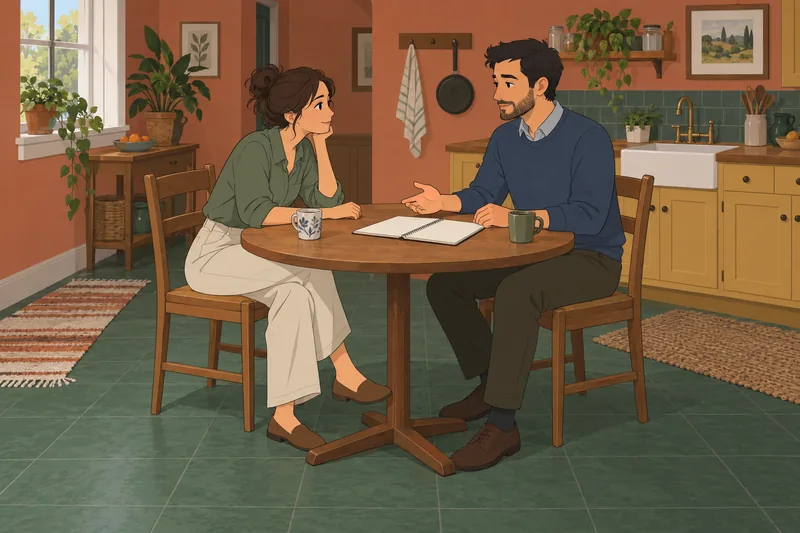 Am I Ready: partners review a planner.