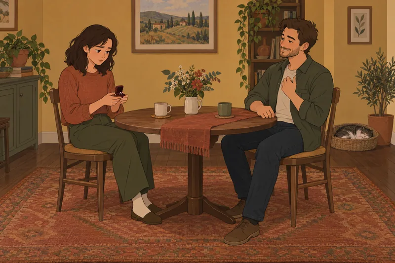 cuestionario ¿Estoy listo/a: una pareja conversa.