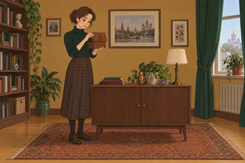 Am I Russian shows a keepsake box.