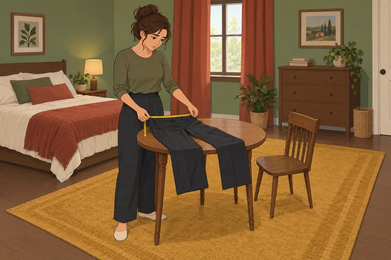 Am I Skinny: woman checks a loose waistband.