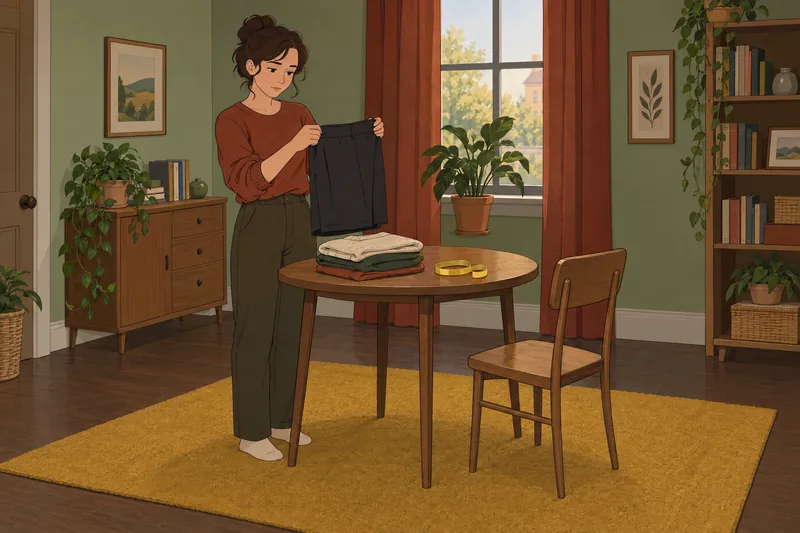 cuestionario ¿Soy delgado/a? muestra un pantalón holgado.