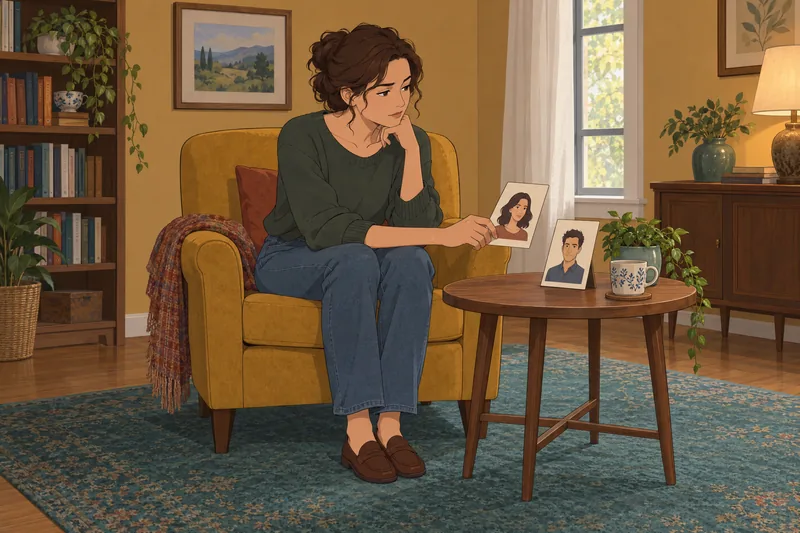 ¿Soy hetero? Quiz muestra una mujer comparando retratos.