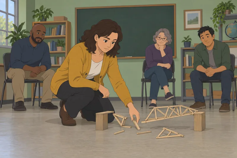 Am I Tough, rebuilding a model bridge.