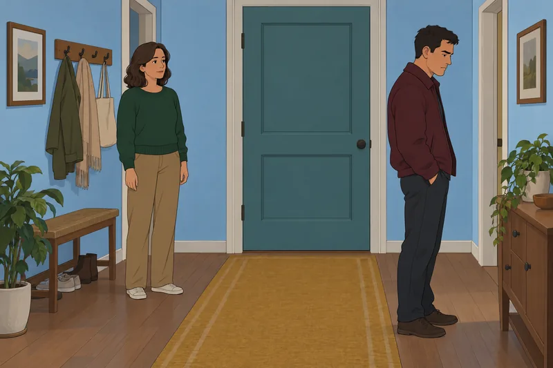 Am I Unlovable pauses beside a closed door.