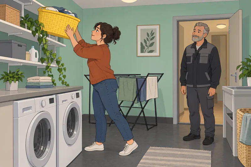 Am I Useless? Carrying a laundry basket.