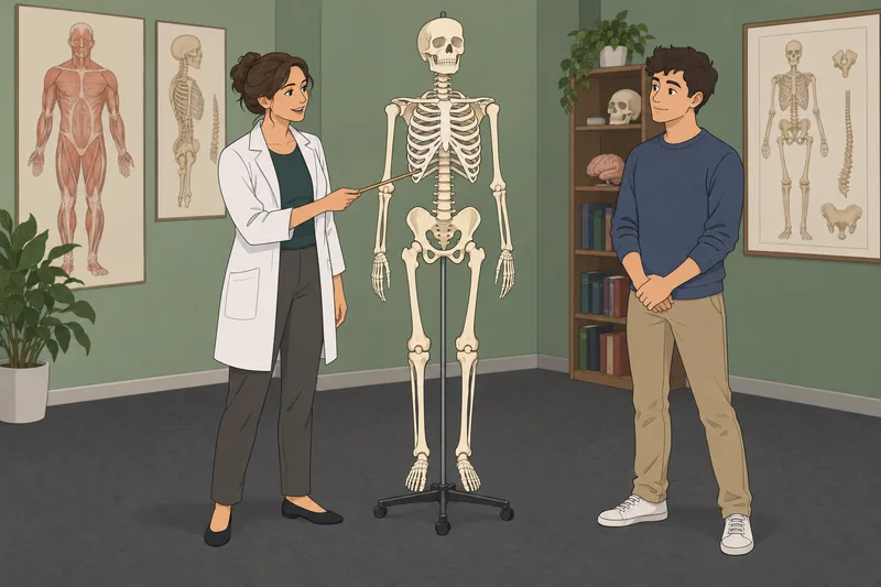 Anatomical Landmarks Quiz shows a skeleton lesson.