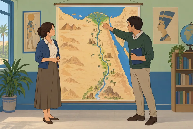 El cuestionario sobre el mapa orienta la clase.