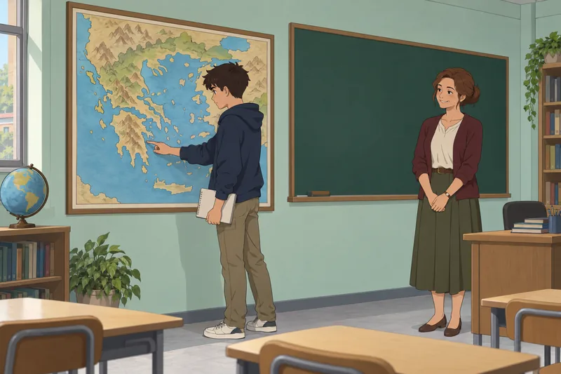 El cuestionario sobre el mapa sitúa islas.