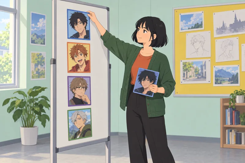 Anime Boyfriend Quiz shows four fictional character tiles.