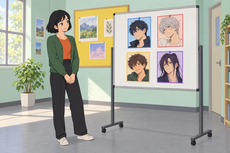 Quiz del novio muestra cuatro personajes ficticios.