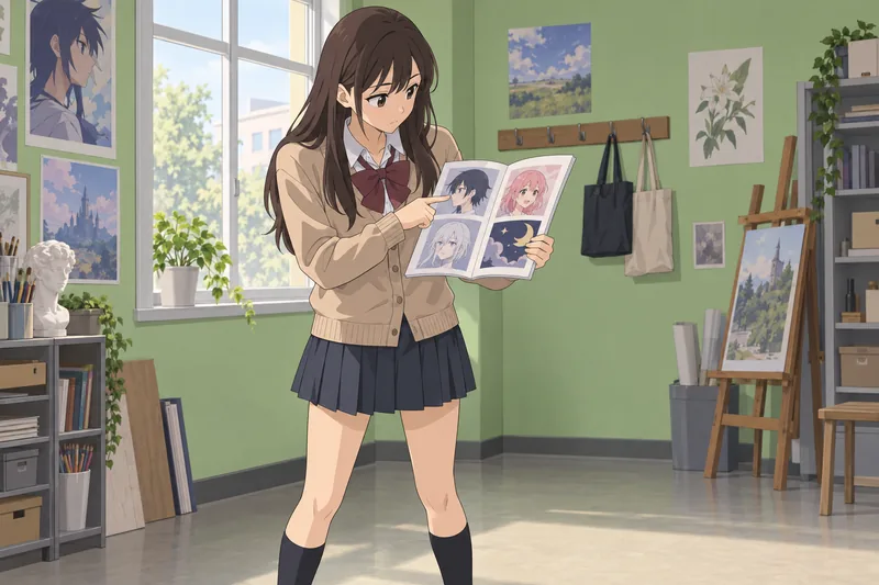 Anime Character Quiz on a bright choice booklet.