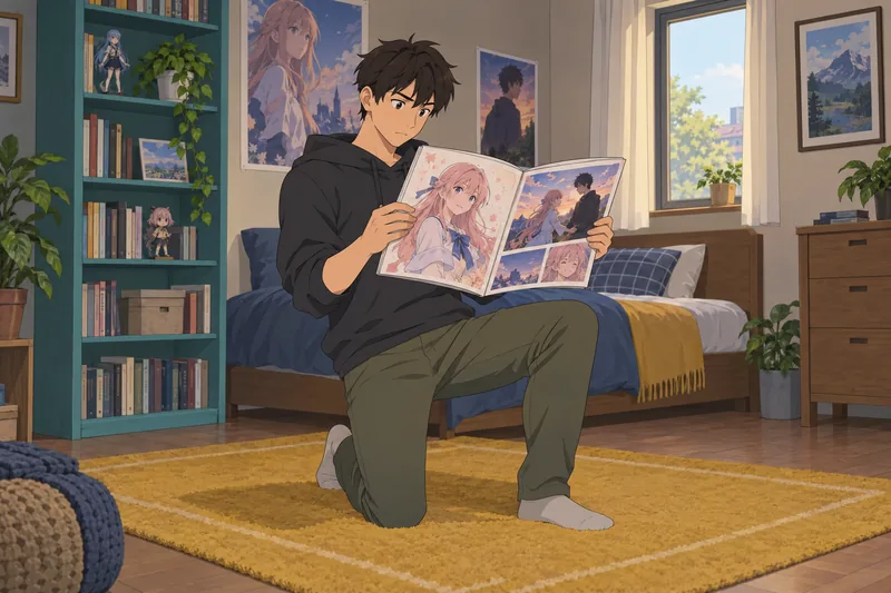 Anime Girlfriend Quiz shows a guidebook.