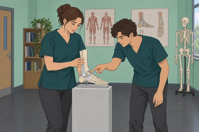 El cuestionario de anatomía muestra un modelo articular.