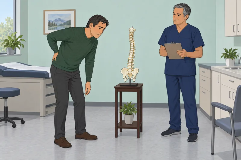 Ankylosing Spondylitis Diagnosis, clinic movement assessment.