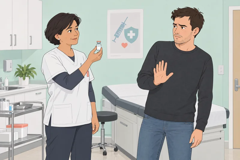 Anti-Vaccination Attitudes Scale shows a hesitant clinic consultation.