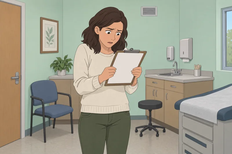 Anxiety Level Scale shows a tense clinic patient.