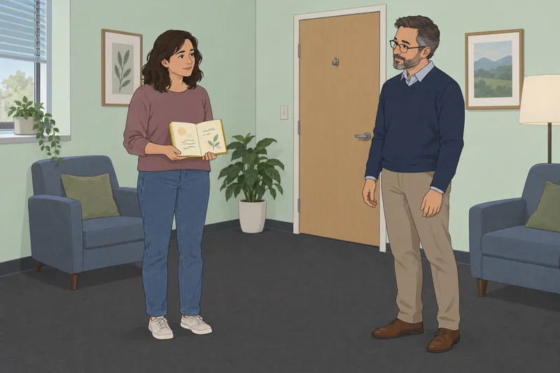 El cuestionario ¿ansiedad o intuición: muestra un cuaderno.