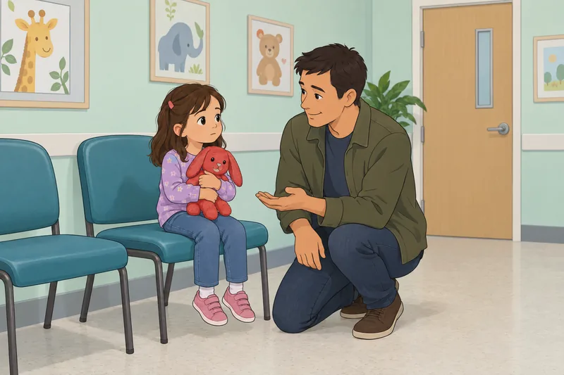 Preschool Anxiety Scale shows calm clinic support.