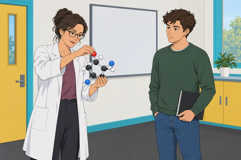 El cuestionario de Química muestra un modelo.