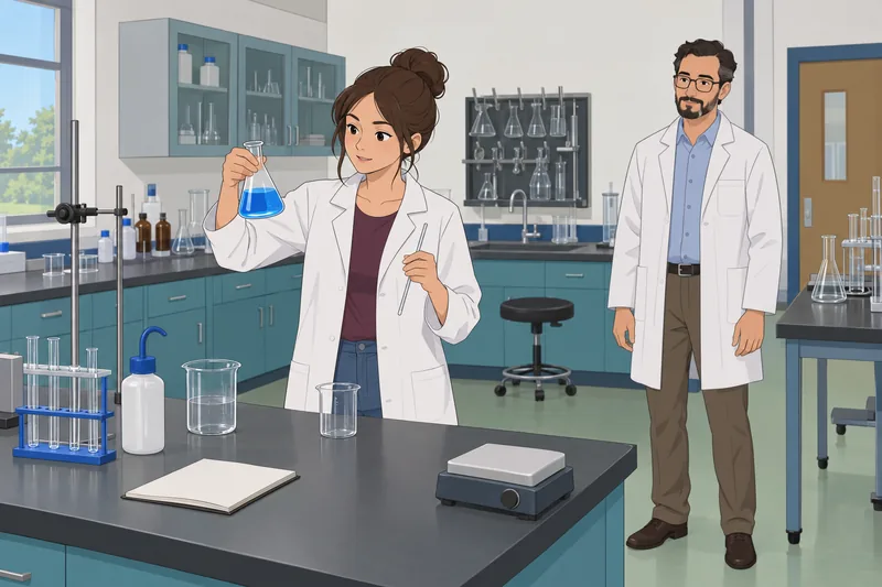 El cuestionario de Química muestra una prueba.