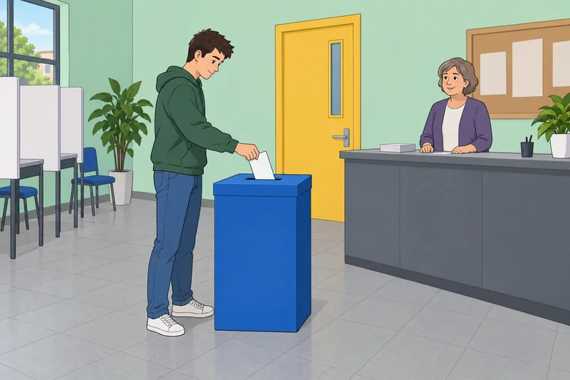 AP Gov Quiz follows a ballot-box lesson.