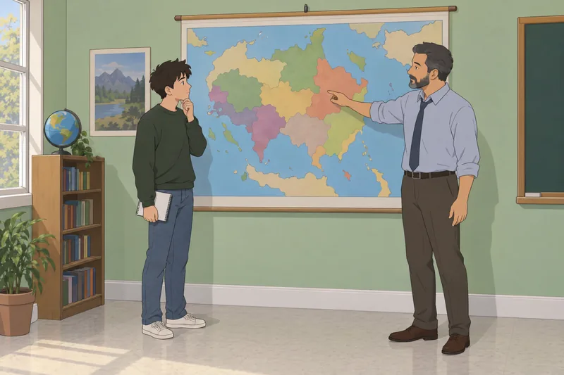 El cuestionario de la geografía humana muestra mapas.