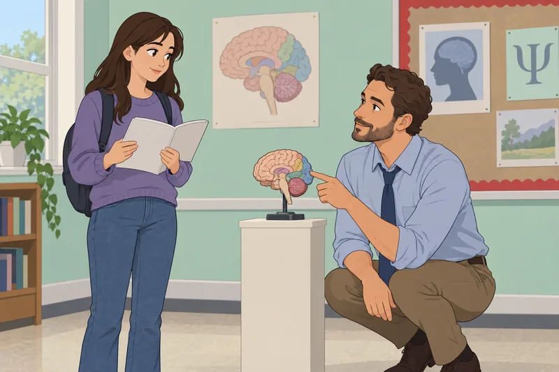 El cuestionario de Psicología muestra un cerebro.