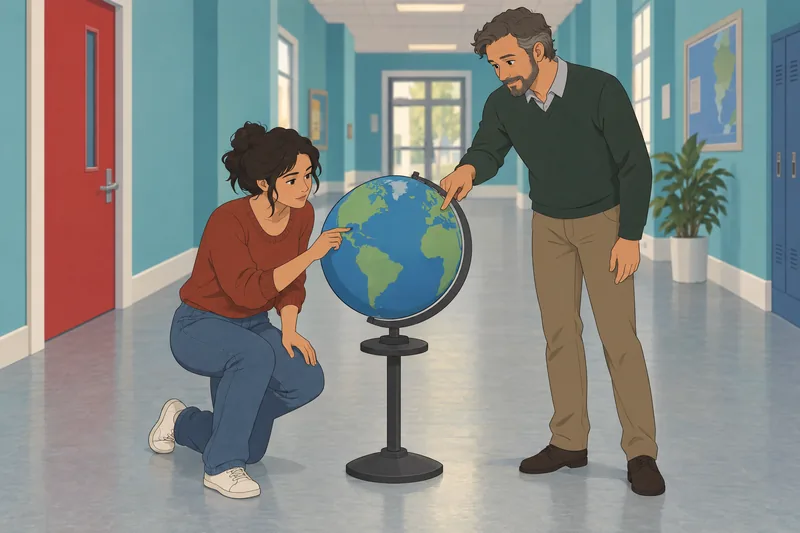 AP World Map practice uses a globe.